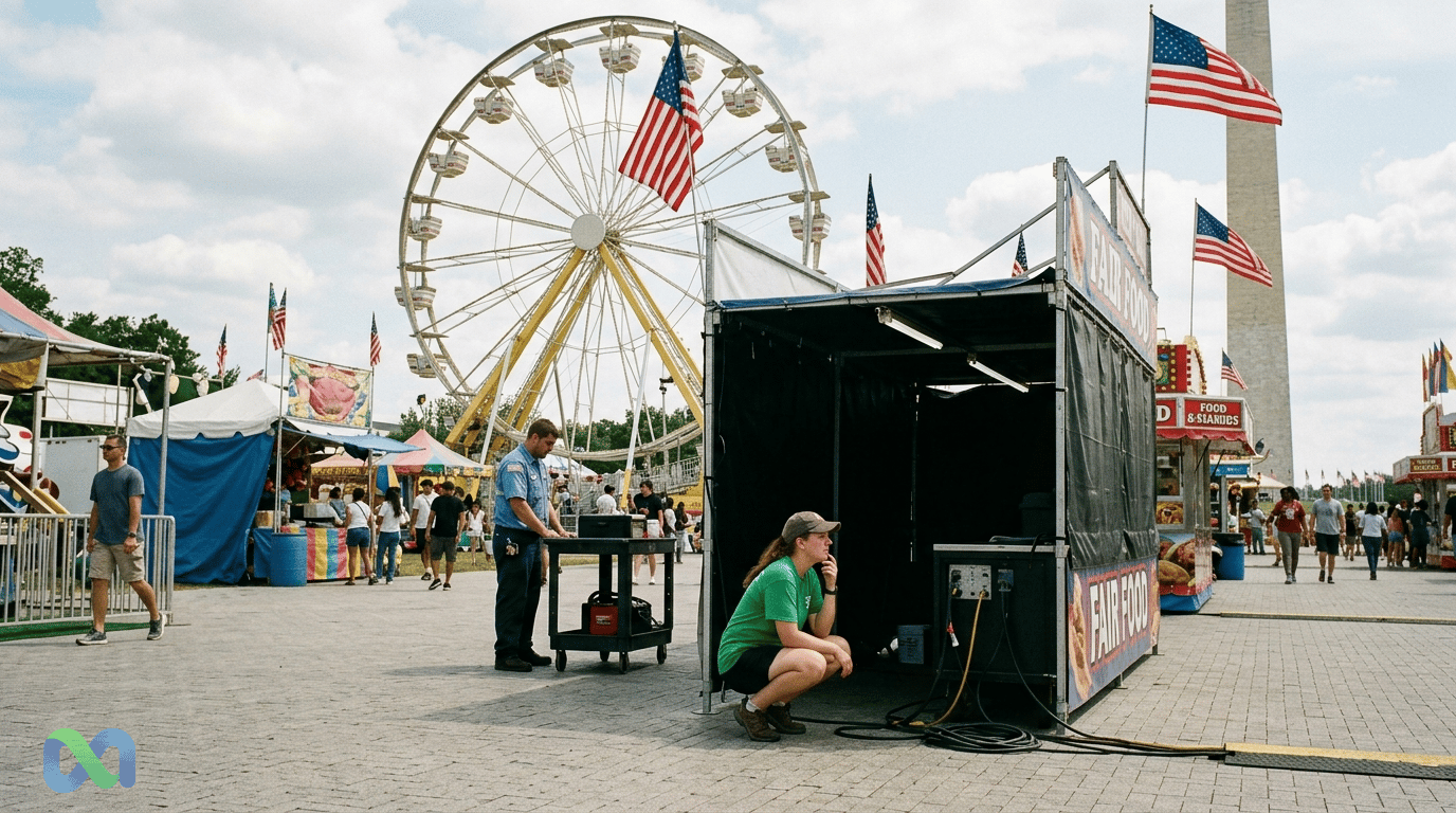 Queda de Energia no Trump Great American State Fair: Dia Um